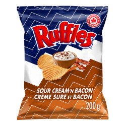 Ruffles Creme Sure Et Bacon 200g