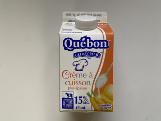 Crème À Cuisson Québon 15% + Épaisse 473ml